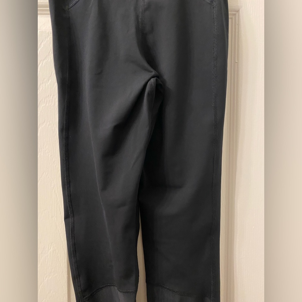 NEW Nike Pro 365 Women's High-Waisted 7/8 Mesh Panel Leggings, Black/Volt/White - Picture 9 of 13